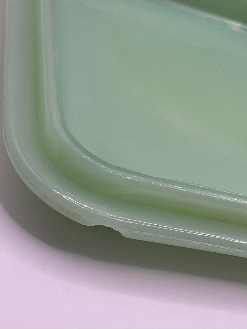 Vintage Anchor Hocking Fire King Jadeite Philbe Refrigerator Dish w/ Lid - Picture 9 of 14